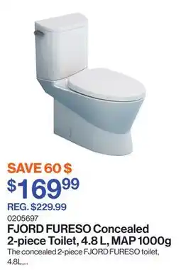Patrick Morin FURESO Concealed 2-piece Toilet, 4.8 L, MAP 1000g offer