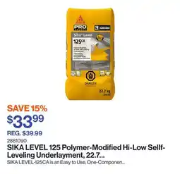 Patrick Morin LEVEL 125 Polymer-Modified Hi-Low Sellf-Leveling Underlayment, 22.7 kg, Grey offer