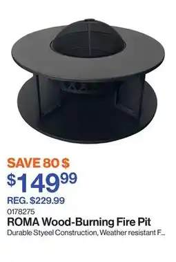 Patrick Morin ROMA Wood-Burning Fire Pit offer