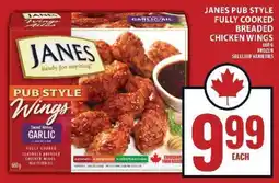 Food Basics JANES PUB STYLE FULLY COOKED BREADED CHICKEN WINGS offer