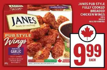 Food Basics JANES PUB STYLE FULLY COOKED BREADED CHICKEN WINGS offer