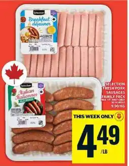 Food Basics SELECTION FRESH PORK SAUSAGES FAMILY PACK offer