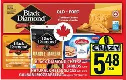 Food Basics Black Diamond Cheese, Natural Cheese Slices, Galbani Mozzarella offer