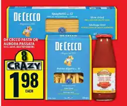 Food Basics De Cecco Pasta or Aurora Passata offer