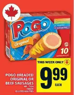 Food Basics POGO Breaded Original or Beef Sausages offer