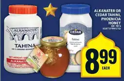 Food Basics Alkanater or Cedar Tahini, Phoenicia Honey offer