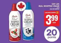 Food Basics GAY LEA REAL WHIPPED CREAM offer