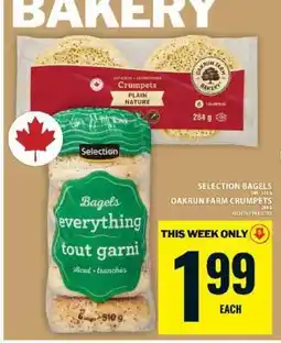 Food Basics Selection Bagels & Oakrun Farm Crumpets offer