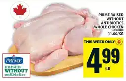 Food Basics PRIME RAISED WITHOUT ANTIBIOTICS WHOLE CHICKEN offer