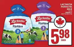 Food Basics LACTANTIA PURFILTRE MILK offer