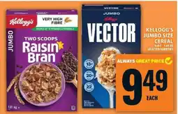 Food Basics Kellogg's Jumbo Size Cereal offer