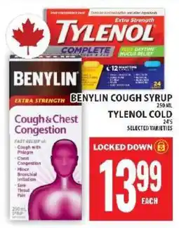 Food Basics Benylin Cough Syrup / Tylenol Cold offer