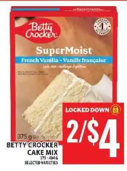 Food Basics BETTY CROCKER CAKE MIX offer