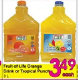 Danforth Food Market Fruit of Life Orange Drink or Tropical Punch offer