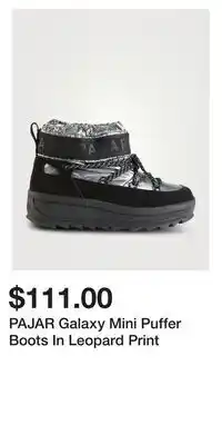 Holt Renfrew PAJAR Galaxy Mini Puffer Boots In Leopard Print offer