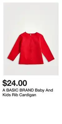 Holt Renfrew A BASIC BRAND Baby And Kids Rib Cardigan offer