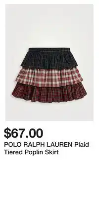 Holt Renfrew POLO RALPH LAUREN Plaid Tiered Poplin Skirt offer