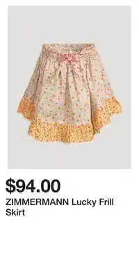 Holt Renfrew ZIMMERMANN Lucky Frill Skirt offer