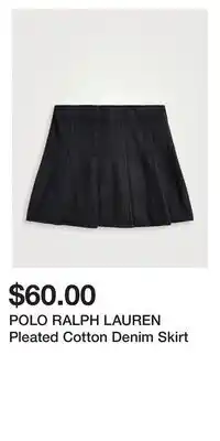 Holt Renfrew POLO RALPH LAUREN Pleated Cotton Denim Skirt offer