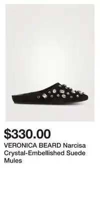 Holt Renfrew VERONICA BEARD Narcisa Crystal-Embellished Suede Mules offer