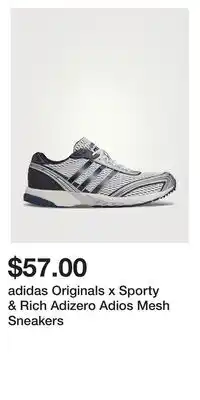 Holt Renfrew adidas Originals x Sporty & Rich Adizero Adios Mesh Sneakers offer