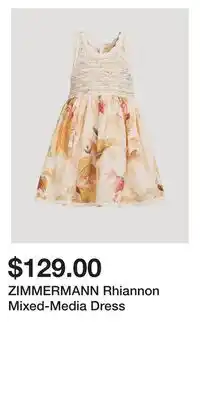 Holt Renfrew ZIMMERMANN Rhiannon Mixed-Media Dress offer