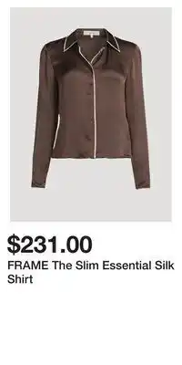 Holt Renfrew FRAME The Slim Essential Silk Shirt offer