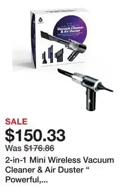 TSC Stores 2-in-1 Mini Wireless Vacuum Cleaner & Air Duster Powerful, Portable & Rechargeable offer