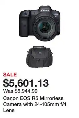 TSC Stores Canon EOS R5 Mirrorless Camera with 24-105mm f/4 Lens offer