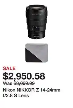 TSC Stores Nikon NIKKOR Z 14-24mm f/2.8 S Lens offer