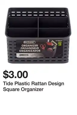 Dollarama Tide Plastic Rattan Design Square Organizer offer
