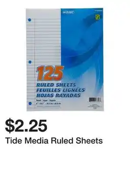 Dollarama Tide Media Ruled Sheets offer