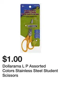 Dollarama Dollarama L P Assorted Colors Stainless Steel Student Scissors offer