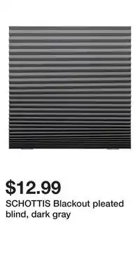 IKEA SCHOTTIS Blackout pleated blind, dark gray offer