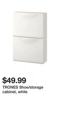 IKEA TRONES Shoe/storage cabinet, white offer