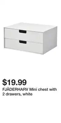 IKEA FJÄDERHARV Mini chest with 2 drawers, white offer