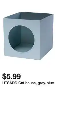 IKEA UTSÅDD Cat house, gray-blue offer
