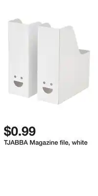 IKEA TJABBA Magazine file, white offer