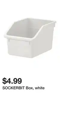 IKEA SOCKERBIT Box, white offer
