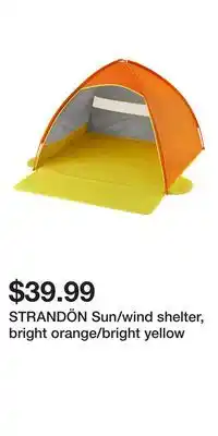 IKEA STRANDÖN Sun/wind shelter, bright orange/bright yellow offer
