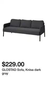 IKEA GLOSTAD Sofa, Knisa dark gray offer