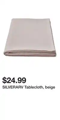 IKEA SILVERARV Tablecloth, beige offer