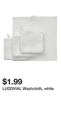 IKEA LUDDVIAL Washcloth, white offer