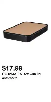IKEA HARVMATTA Box with lid, anthracite offer