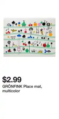 IKEA GRÖNFINK Place mat, multicolor offer