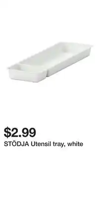 IKEA STÖDJA Utensil tray, white offer