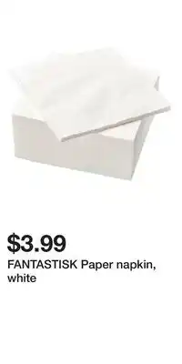 IKEA FANTASTISK Paper napkin, white offer