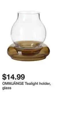 IKEA OMMJÄNGE Tealight holder, glass offer
