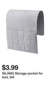 IKEA SILÄNG Storage pocket for bed, felt offer