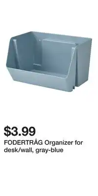 IKEA FODERTRÅG Organizer for desk/wall, gray-blue offer
